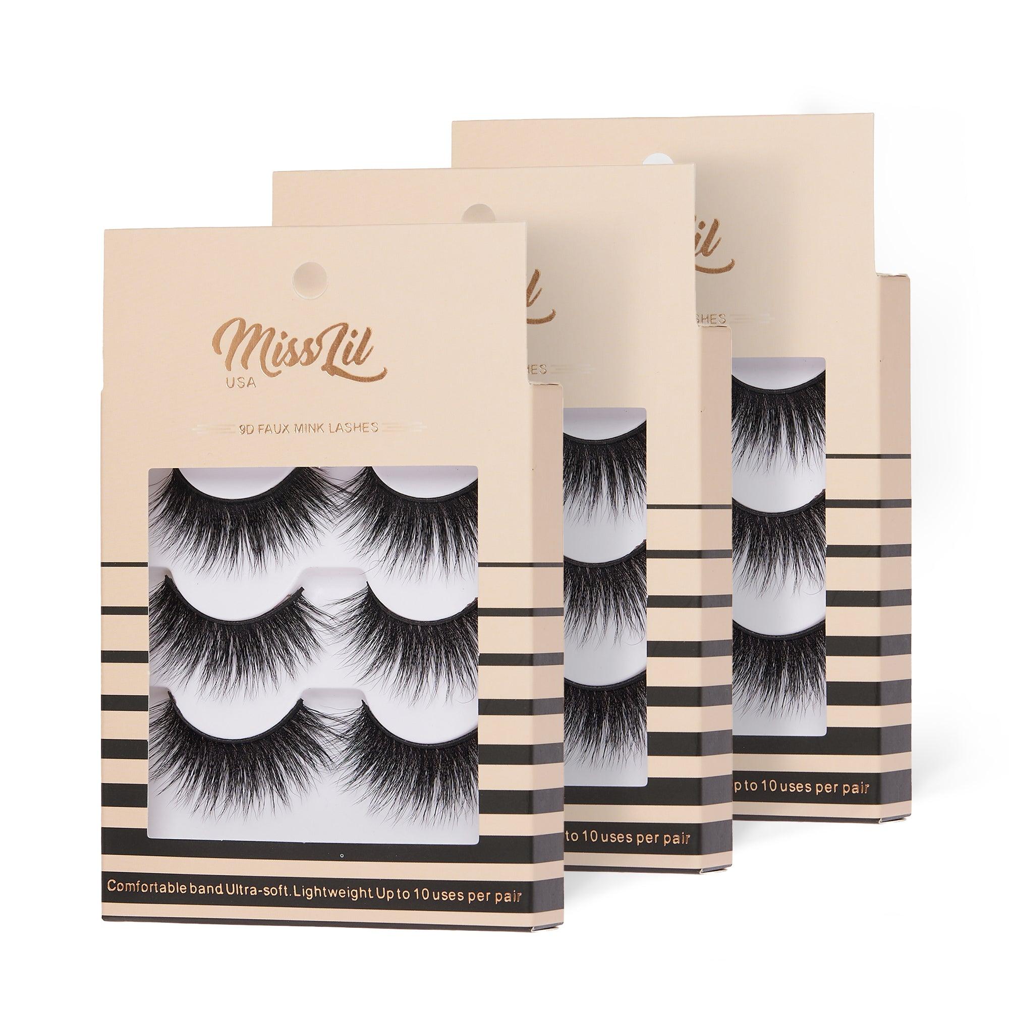 Pack 3 Paires Faux Cils miniature 2