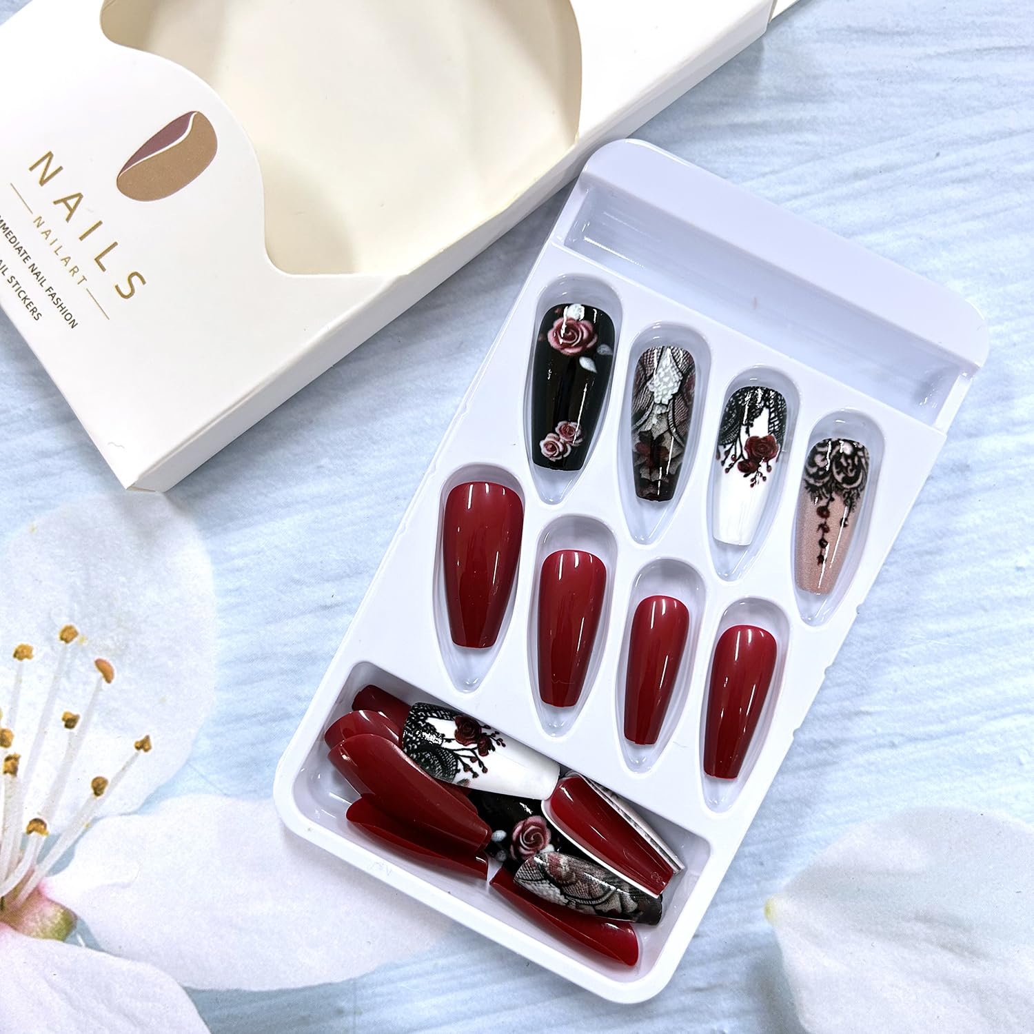 Press-On Nails Rouge miniature 3